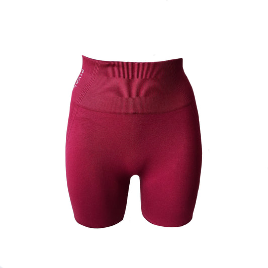 Seamless motion biker short - Burgundy Red