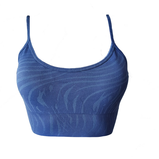 sportbh zebra blauw