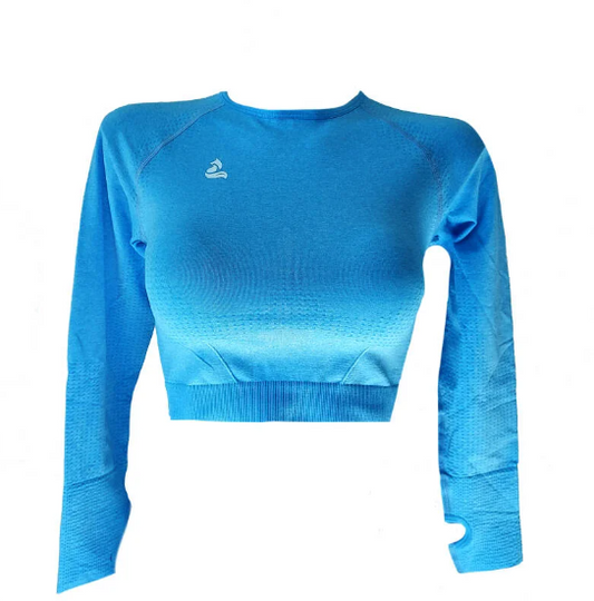 sport top lange mouw Sky blue - soft collectie