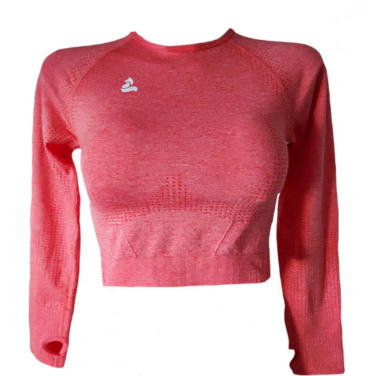 sporttop lange mouw watermelon red - soft collectie