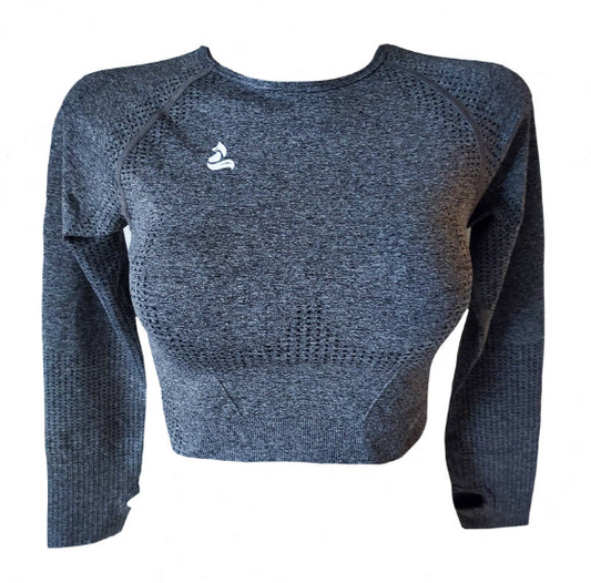 sporttop lange mouw Steel Gray - soft collectie