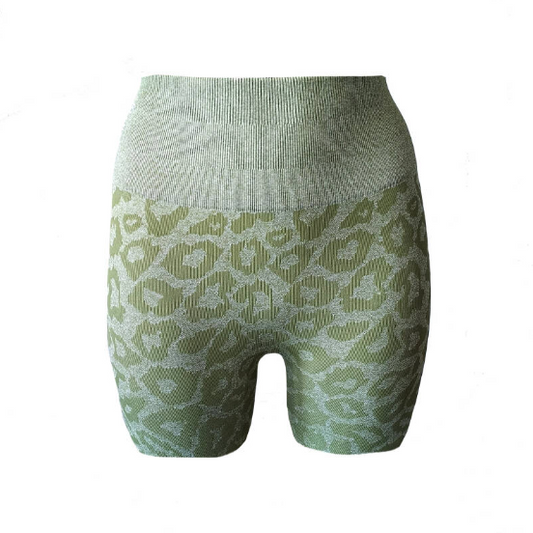 Animal seamless biker short - sage panter