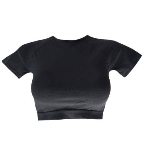 seamless soft collectie - pitch black top kort