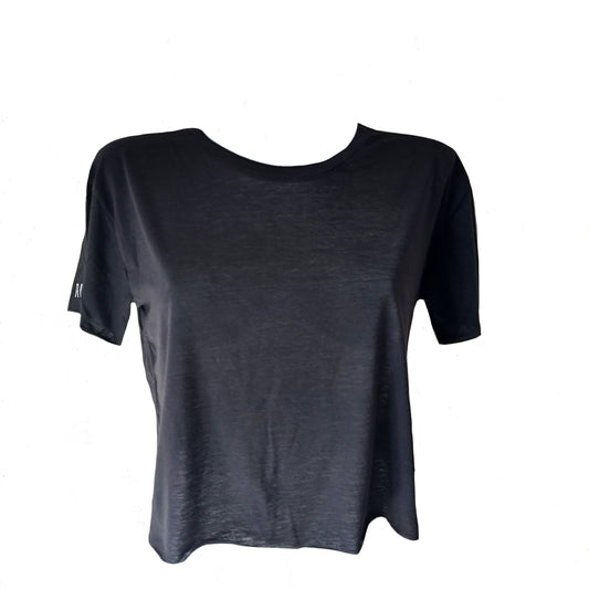 Cropped t-shirt - Black