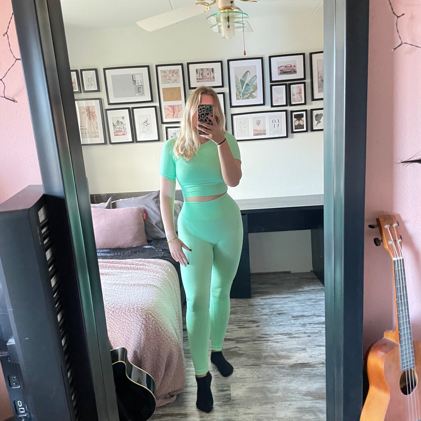 legging soft licht groen